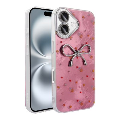 Apple iPhone 16 Plus Case Camera Protection Figured Zore Ponti Silicone Cover - 4