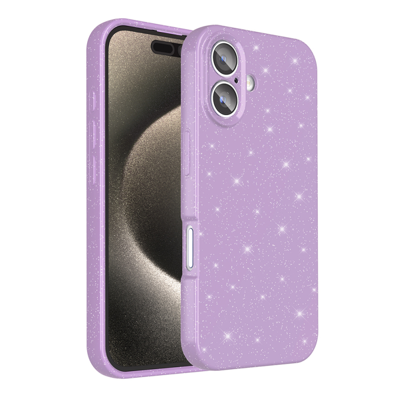 Apple iPhone 16 Plus Case Camera Protection Glitter Luxury Zore Koton Cover - 4