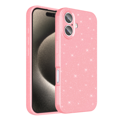 Apple iPhone 16 Plus Case Camera Protection Glitter Luxury Zore Koton Cover - 5