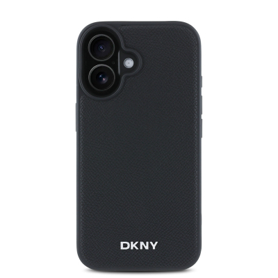 Apple iPhone 16 Plus Case DKNY Original Licensed PU Leather Grained Cover with Metal Logo with Magsafe Charging Feature - 4