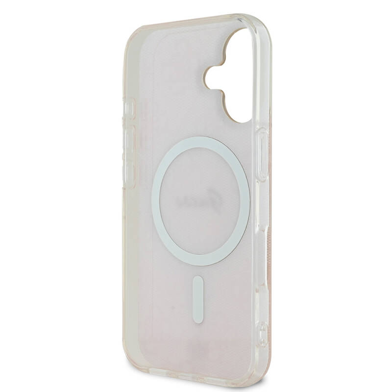 Apple iPhone 16 Plus Case Guess Original Licensed Magsafe Charging Feature 4G Text Logo Patterned Cover - 17