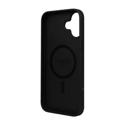 Apple iPhone 16 Plus Case Guess Original Licensed Magsafe Charging Featured 4G Patterned Text Logo Peony Cover - 6