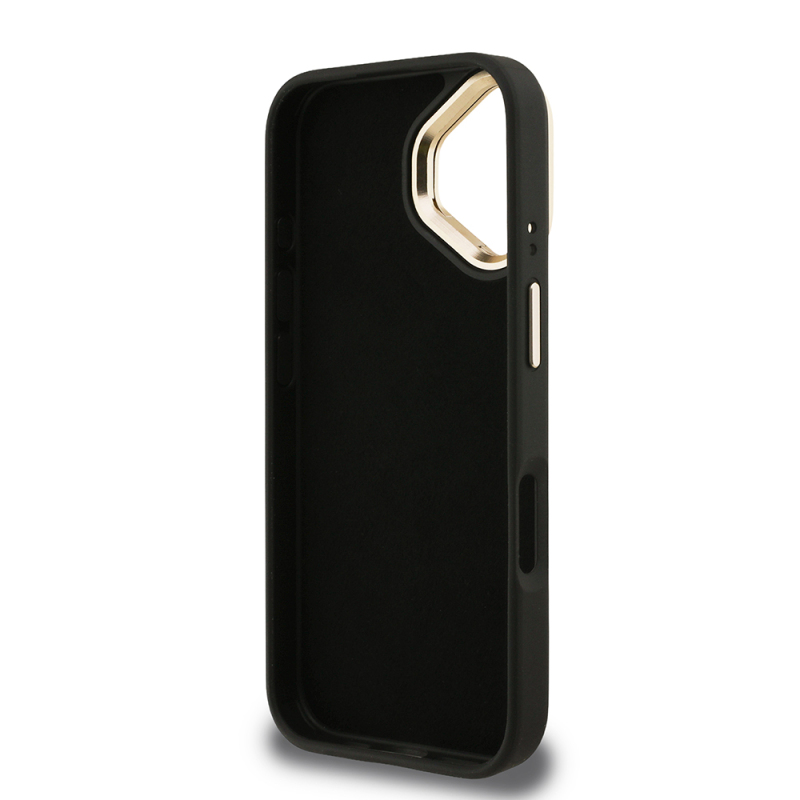 Apple iPhone 16 Plus Case Guess Original Licensed PU Leather 4G Patterned Metal Big 4G and Text Logo Camera Stand Cover - 9