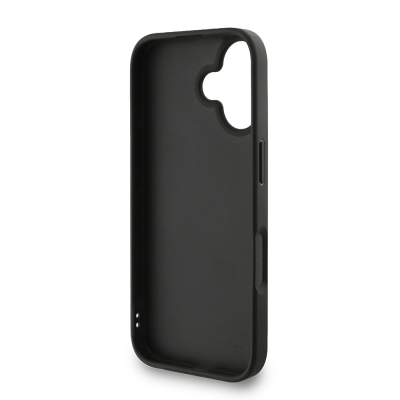 Apple iPhone 16 Plus Case Guess Original Licensed PU Leather Wrist Strap Rope Metal Large 4G and Text Logo Cover - 17