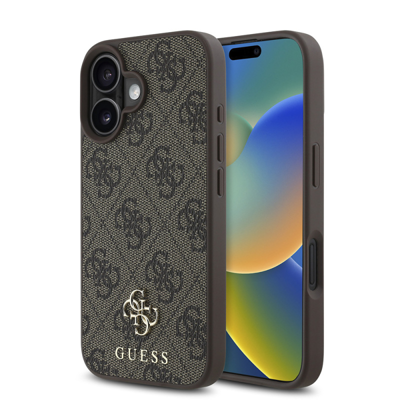 Apple iPhone 16 Plus Case Guess Original Licensed Small 4G Classic Cover Magsafe Charging Feature - 1