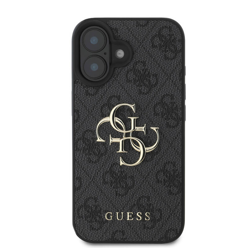 Apple iPhone 16 Plus Case Guess with Large Metal Logo Design PU Leather Cover - 4