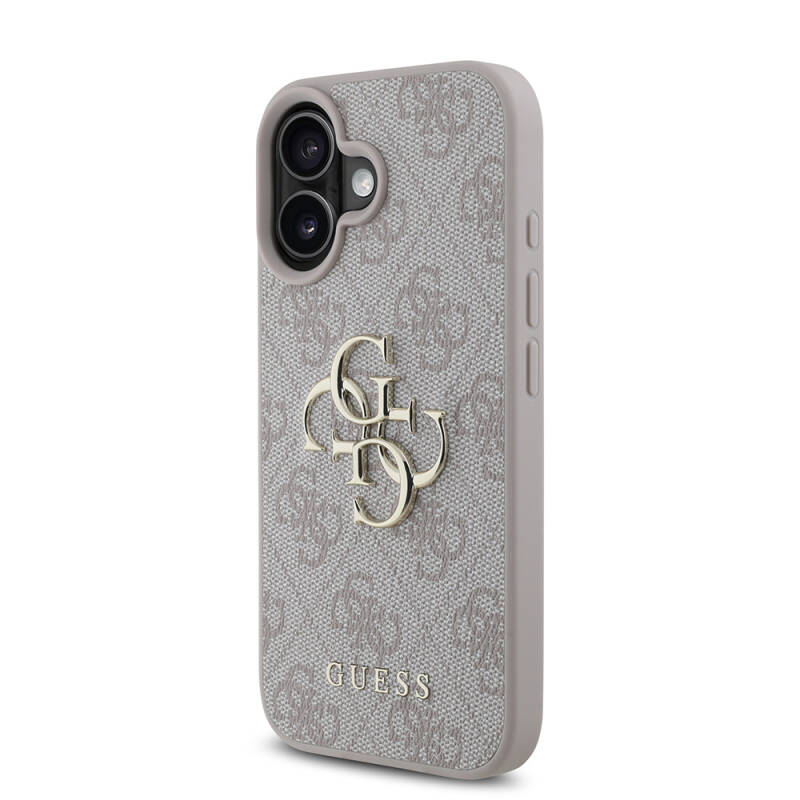 Apple iPhone 16 Plus Case Guess with Large Metal Logo Design PU Leather Cover - 20