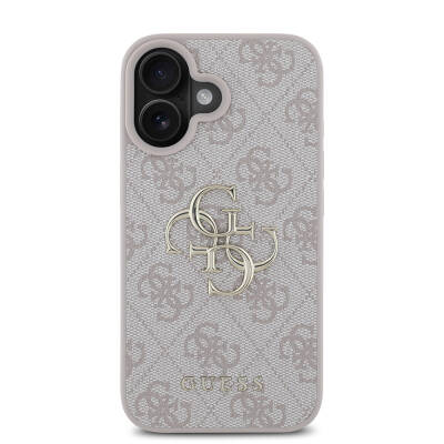 Apple iPhone 16 Plus Case Guess with Large Metal Logo Design PU Leather Cover - 21