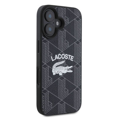 Apple iPhone 16 Plus Case Lacoste Original Licensed Magsafe Charging Featured Mono Vintage Logo Cover - 5