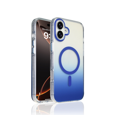 Apple iPhone 16 Plus Case M-safe Charging Feature Transparent Color Transition Zore Toros Cover - 4