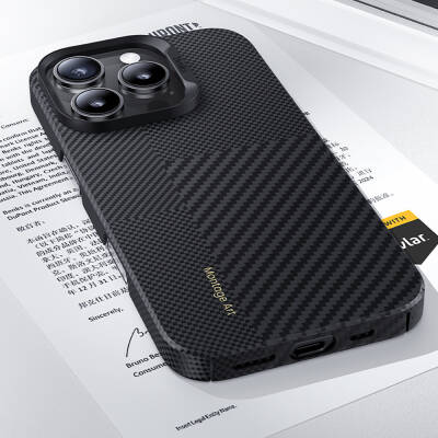 Apple iPhone 16 Plus Case Magsafe Carbon Fiber Benks Montage ArmorAir Kevlar Cover Charging Feature - 10