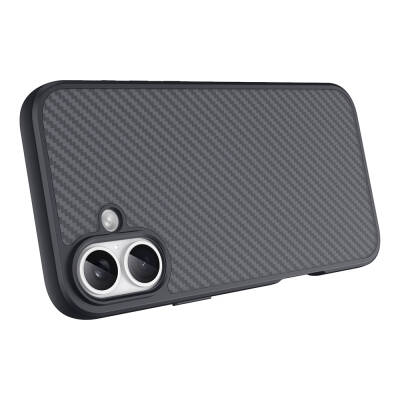 Apple iPhone 16 Plus Case Magsafe Charging Feature Carbon Fiber Designed Zore Elnino Cover - 7