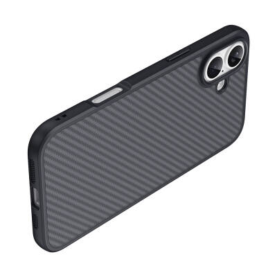 Apple iPhone 16 Plus Case Magsafe Charging Feature Carbon Fiber Designed Zore Elnino Cover - 10