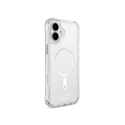 Apple iPhone 16 Plus Case Magsafe Charging Feature SkinArma Transparent Airbag Design Saido Nightglow Cover - 5