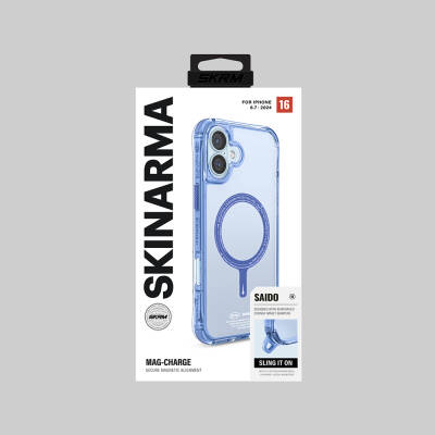 Apple iPhone 16 Plus Case Magsafe Charging Featured Transparent Airbag Design Skinarma Saido Cover - 20