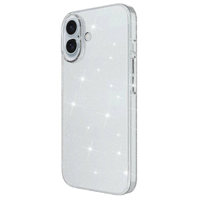 Apple iPhone 16 Plus Case Shining Glitter Transparent Zore Redos Cover - 4