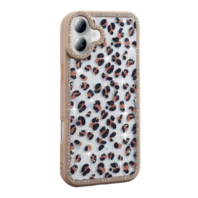 Apple iPhone 16 Plus Case Stone and Glitter Design Zore Azra Cover - 6