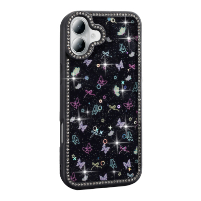 Apple iPhone 16 Plus Case Stone and Glitter Design Zore Azra Cover - 7
