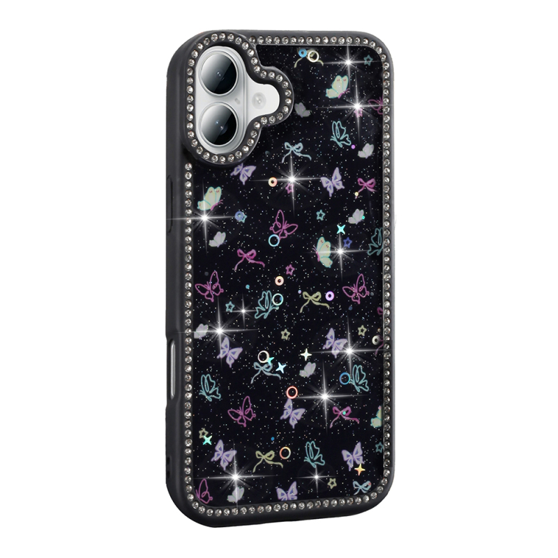 Apple iPhone 16 Plus Case Stone and Glitter Design Zore Azra Cover - 7