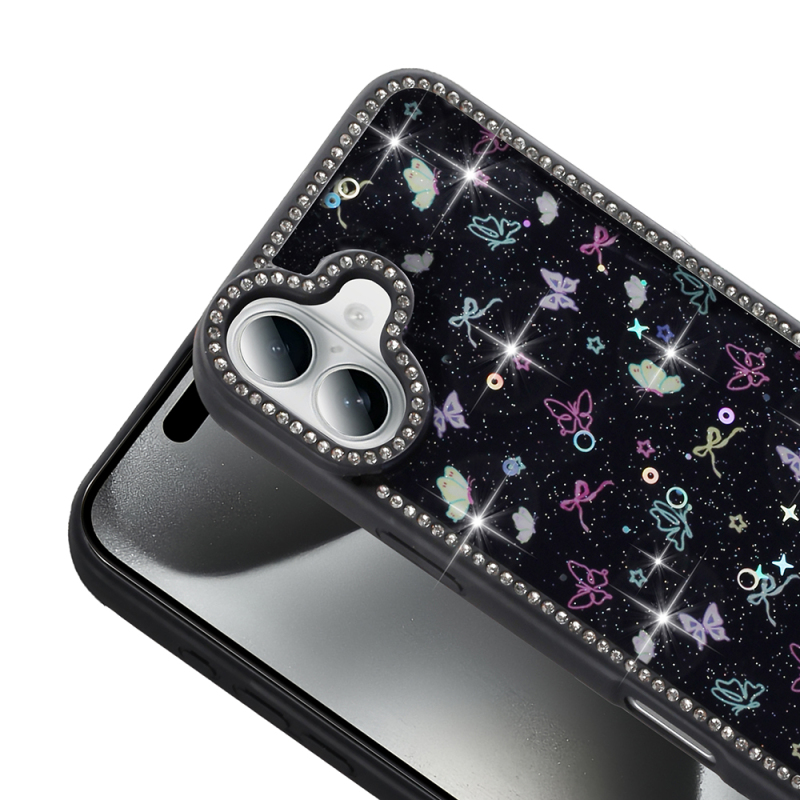 Apple iPhone 16 Plus Case Stone and Glitter Design Zore Azra Cover - 9