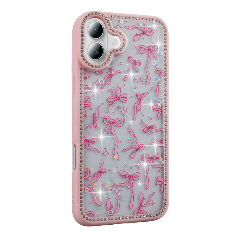 Apple iPhone 16 Plus Case Stone and Glitter Design Zore Azra Cover - 5