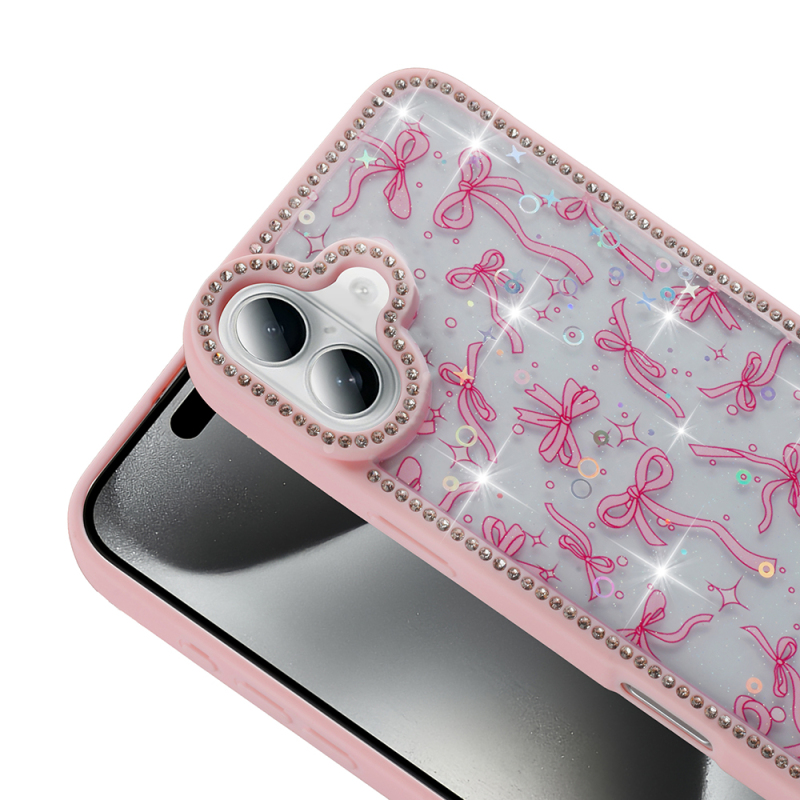 Apple iPhone 16 Plus Case Stone and Glitter Design Zore Azra Cover - 10