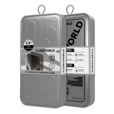 Apple iPhone 16 Plus CaseWorld 0.25mm Privacy 3D Temperli Cam Ekran Koruyucu + Uygulama Aparatlı - 7