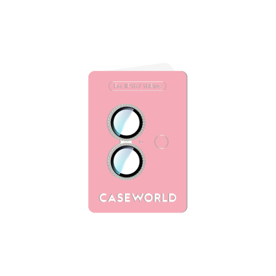 Apple iPhone 16 Plus CaseWorld Alloy Sparkling Diamond Serisi Taşlı Lens Koruyucu - 6