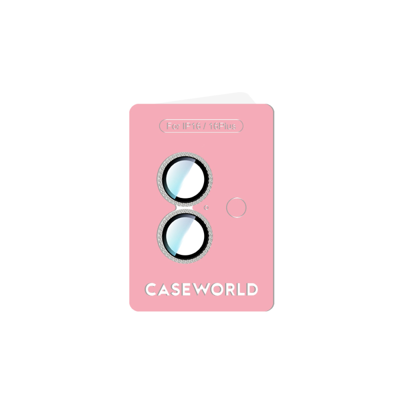 Apple iPhone 16 Plus CaseWorld Alloy Sparkling Diamond Serisi Taşlı Lens Koruyucu - 6