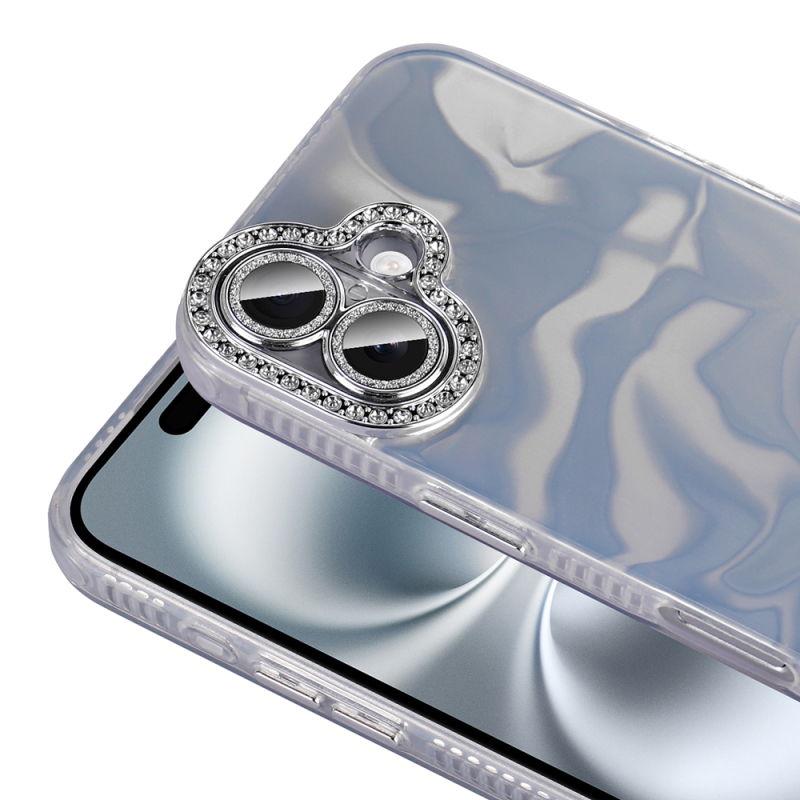 Apple iPhone 16 Plus Kılıf Airbagli Parlak Taş Detay Tasarımlı Zore Esila Kapak - 5