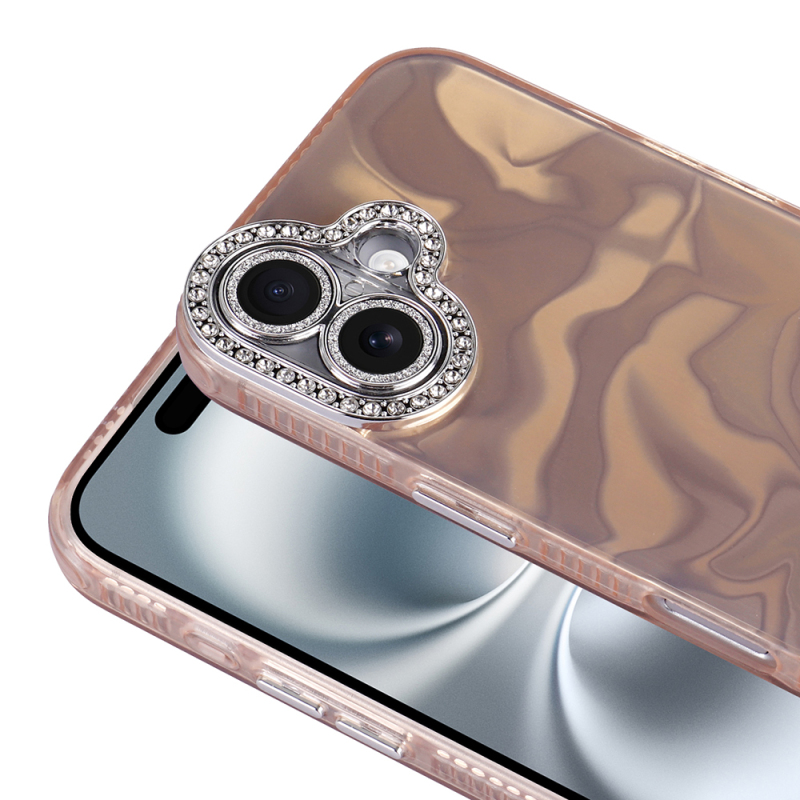 Apple iPhone 16 Plus Kılıf Airbagli Parlak Taş Detay Tasarımlı Zore Esila Kapak - 7