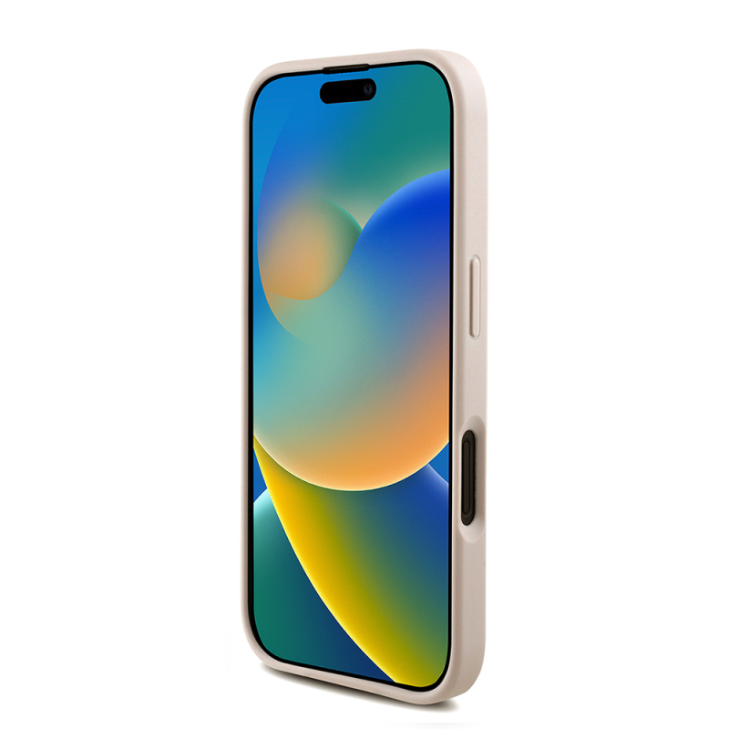 Apple iPhone 16 Plus Kılıf Guess Orjinal Lisanslı M-safe Şarj Özellikli PU Deri Bilek Askı İpli Yazı Logolu Kapak - 14