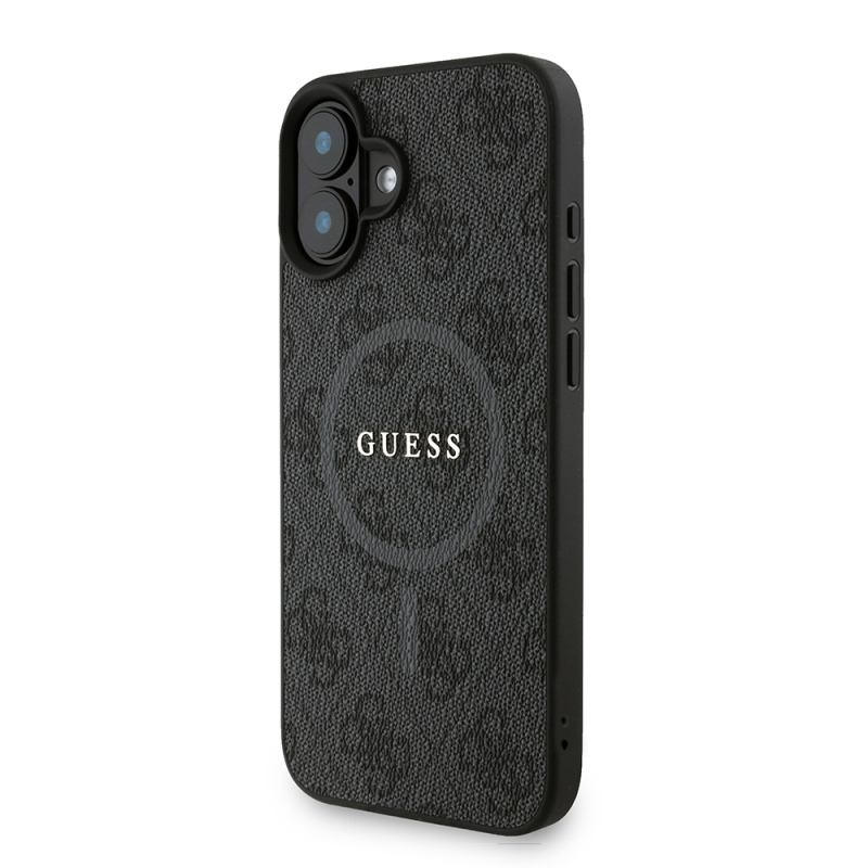 Apple iPhone 16 Plus Kılıf Guess Orjinal Lisanslı M-safe Şarj Özellikli PU Deri Bilek Askı İpli Yazı Logolu Kapak - 20