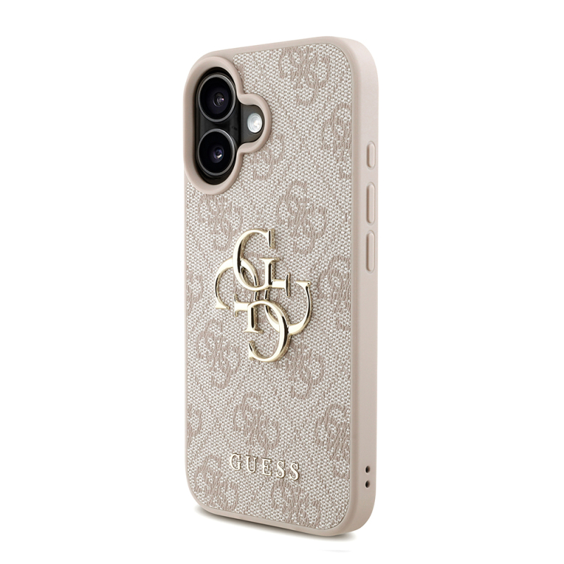 Apple iPhone 16 Plus Kılıf Guess Orjinal Lisanslı PU Deri Bilek Askı İpli Metal Büyük 4G ve Yazı Logolu Kapak - 6