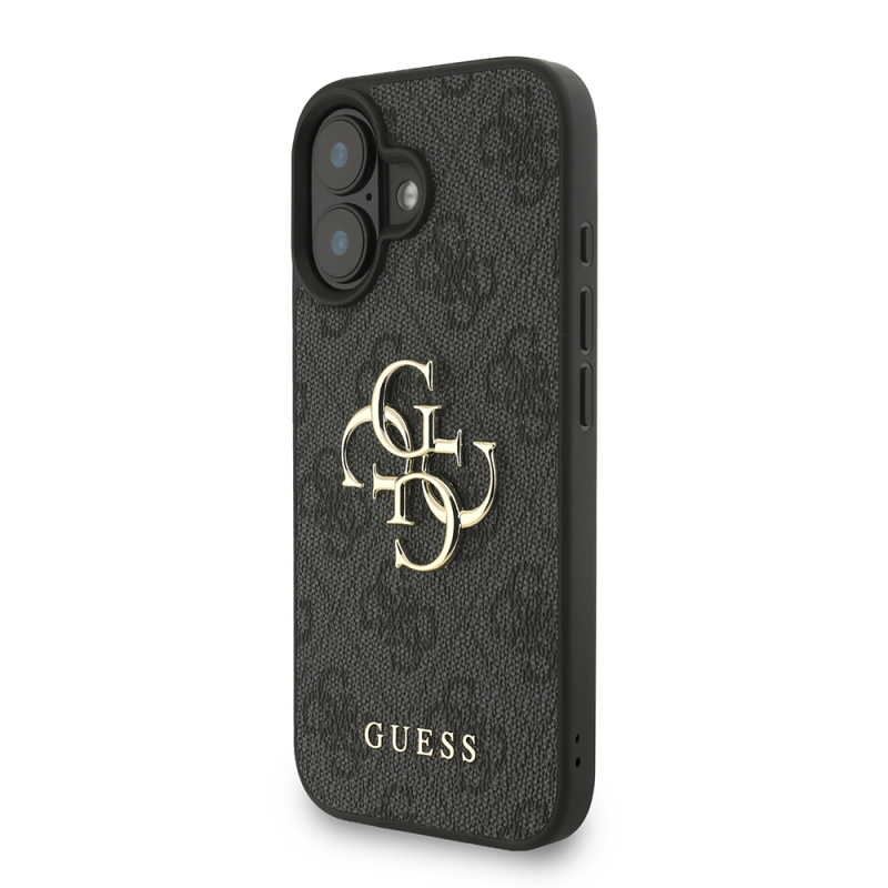 Apple iPhone 16 Plus Kılıf Guess Orjinal Lisanslı PU Deri Bilek Askı İpli Metal Büyük 4G ve Yazı Logolu Kapak - 13