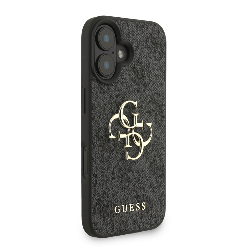 Apple iPhone 16 Plus Kılıf Guess Orjinal Lisanslı PU Deri Bilek Askı İpli Metal Büyük 4G ve Yazı Logolu Kapak - 14