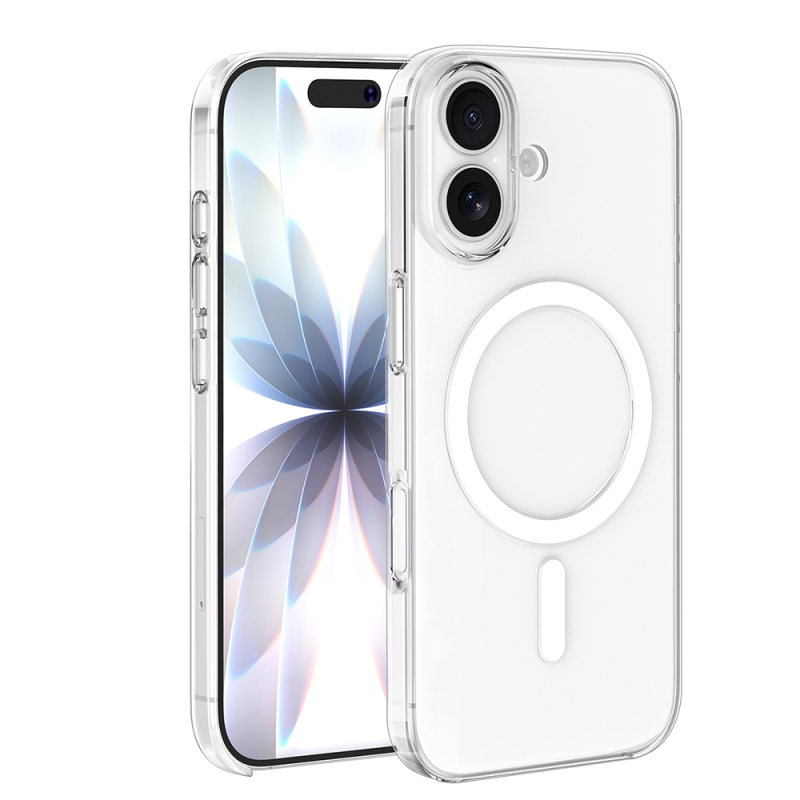 Apple iPhone 16 Plus Kılıf IC Çipli Zore Wireless Şarj Özellikli Şeffaf Orjin Kapak - 1