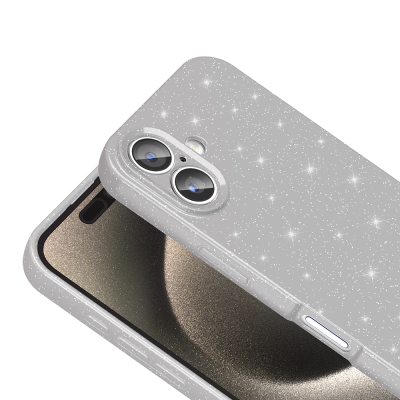 Apple iPhone 16 Plus Kılıf Kamera Korumalı Simli Lüks Zore Koton Kapak - 8