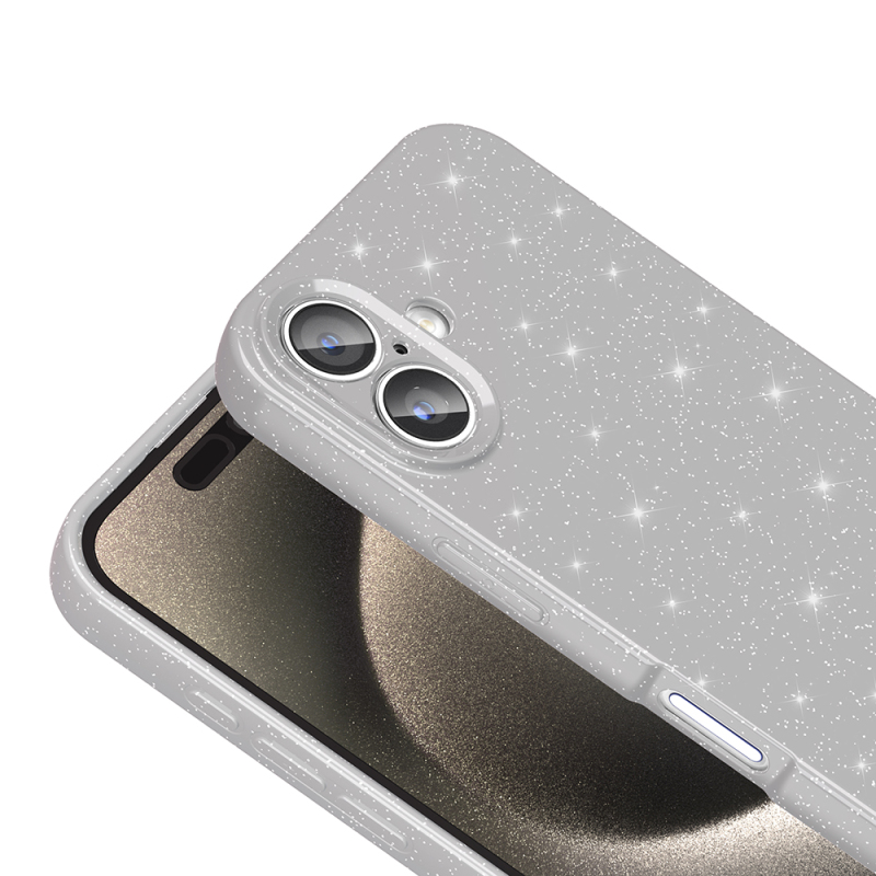 Apple iPhone 16 Plus Kılıf Kamera Korumalı Simli Lüks Zore Koton Kapak - 8