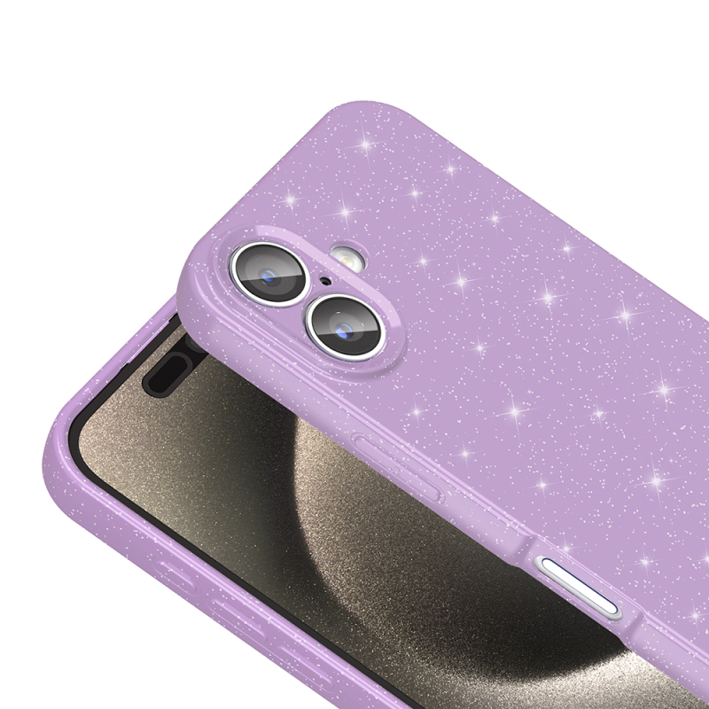 Apple iPhone 16 Plus Kılıf Kamera Korumalı Simli Lüks Zore Koton Kapak - 11
