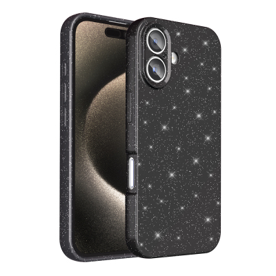 Apple iPhone 16 Plus Kılıf Kamera Korumalı Simli Lüks Zore Koton Kapak - 3