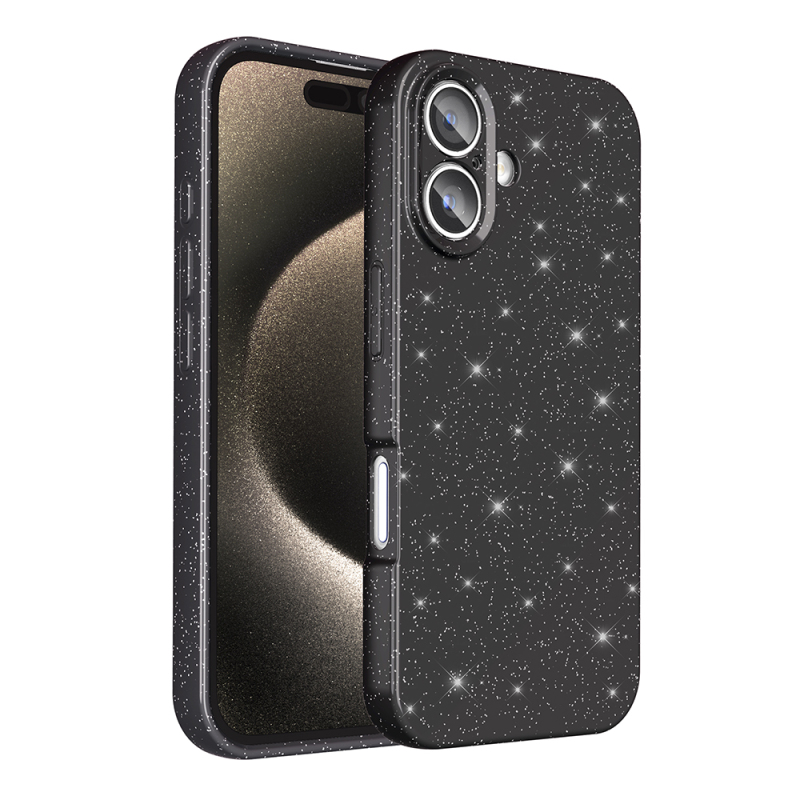 Apple iPhone 16 Plus Kılıf Kamera Korumalı Simli Lüks Zore Koton Kapak - 3