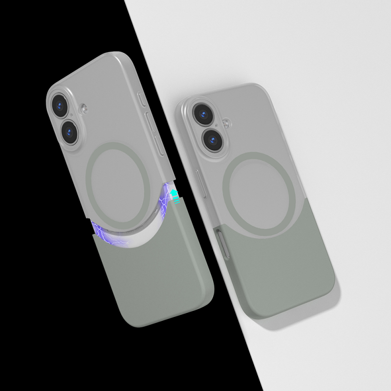 Apple iPhone 16 Plus Kılıf M-Safe Şarj Özellikli Mıknatıslı Zore Duble Kapak - 4