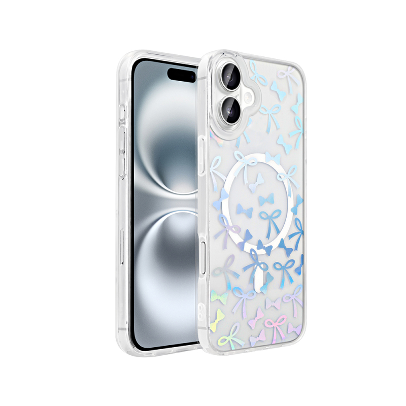 Apple iPhone 16 Plus Kılıf M-Safe Şarj Özellikli Şeffaf Zore Folk Sert Kapak - 2