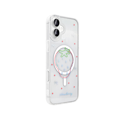 Apple iPhone 16 Plus Kılıf M-Safe Şarj Özellikli Şeffaf Zore Folk Sert Kapak - 13