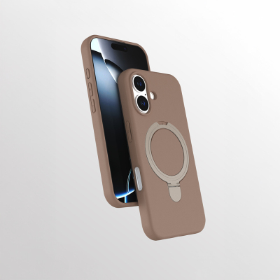 Apple iPhone 16 Plus Kılıf M-safe Şarj Özellikli Standlı Zore Samara Kapak - 1