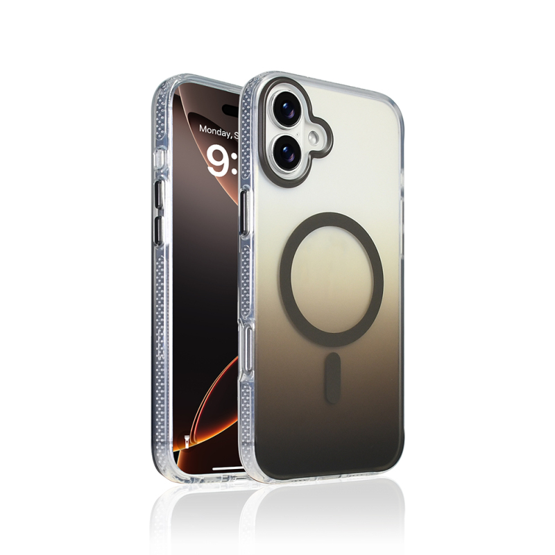 Apple iPhone 16 Plus Kılıf M-safe Şarj Özellikli Transparan Renk Geçişli Zore Toros Kapak - 5