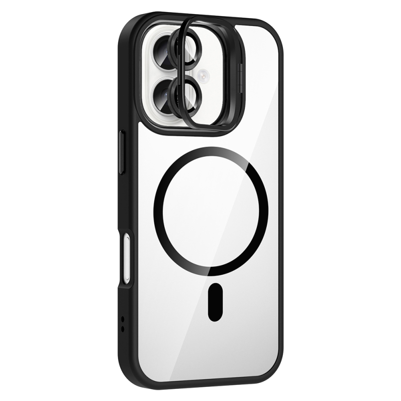 Apple iPhone 16 Plus Kılıf Standlı ve Kamera Lens Hediyeli M-Safe Şarj Özellikli Zore Etro Kapak - 18