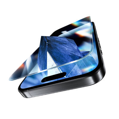 Apple iPhone 16 Pro Benks Glass Warrior Safir Coating 0.9mm Kenarları Dayanıklaştırılmış Cam Ekran Koruyucu + Kolay Uygulama Aparatı - 5