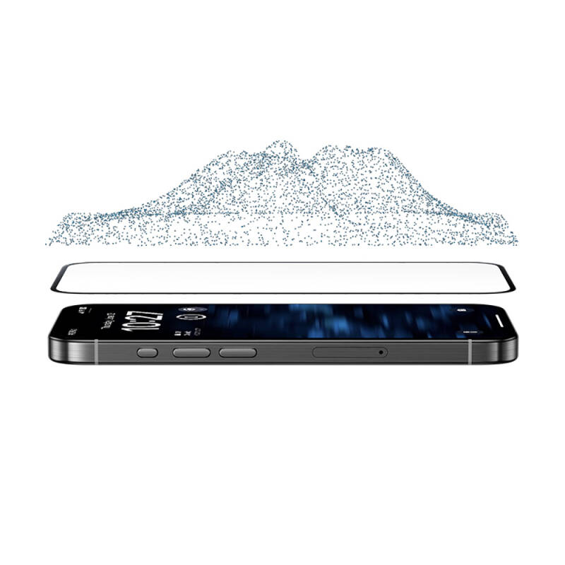 Apple iPhone 16 Pro Benks Glass Warrior Safir Coating 0.9mm Kenarları Dayanıklaştırılmış Cam Ekran Koruyucu + Kolay Uygulama Aparatı - 4